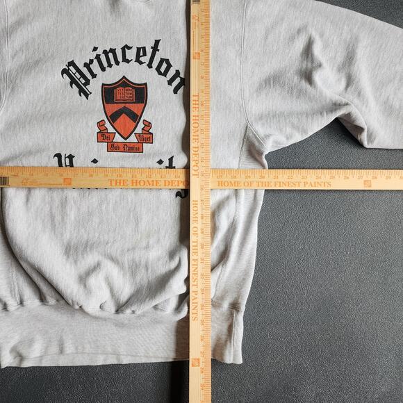Vintage Princeton Champion Reverse Weave Grey Sweatshirt Small - Picture 7 of 8